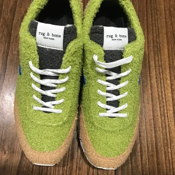 Nordstrom Rag & Bone Retro Runner Faux Fur Sneaker Size 10 US 40 EU - Picture 2 of 11